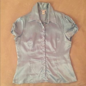 🌴Dress Barn Blue Button Blouse XL